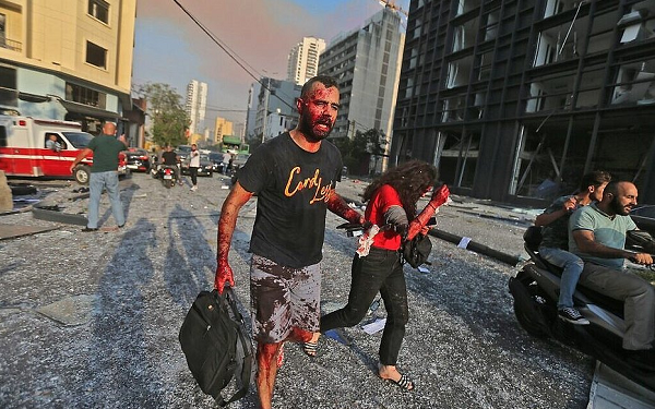 A suspeita é que a explosão tenha partido de um armazém que guardava nitrato de amônio, um tipo de fertilizante (Foto: Reprodução)