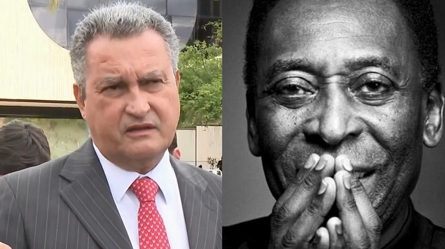 Governador da Bahia lamentou a morte de Pelé no Twitter (Foto: Divulgação/Reprodução/Twitter/Montagem Portal A TARDE)