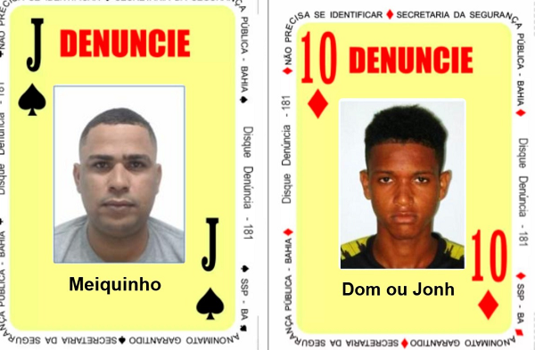 Meiquinho e Jonh também entraram no Baralho do Crime (Foto: Reprodução/SSP-BA)