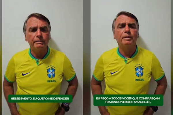 Jair Bolsonaro convocou ato para se defender por meio de vídeo publicado em suas redes sociais (Foto: Reprodução)