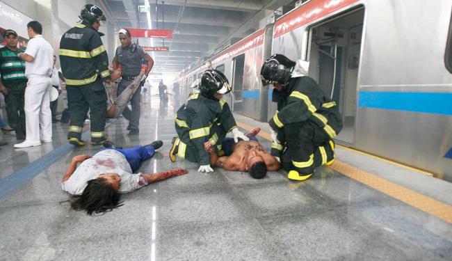 O exercício teve como objetivo avaliar a agilidade e planejamento das forças de segurança (Foto: Luiz Tito | Ag. A TARDE)